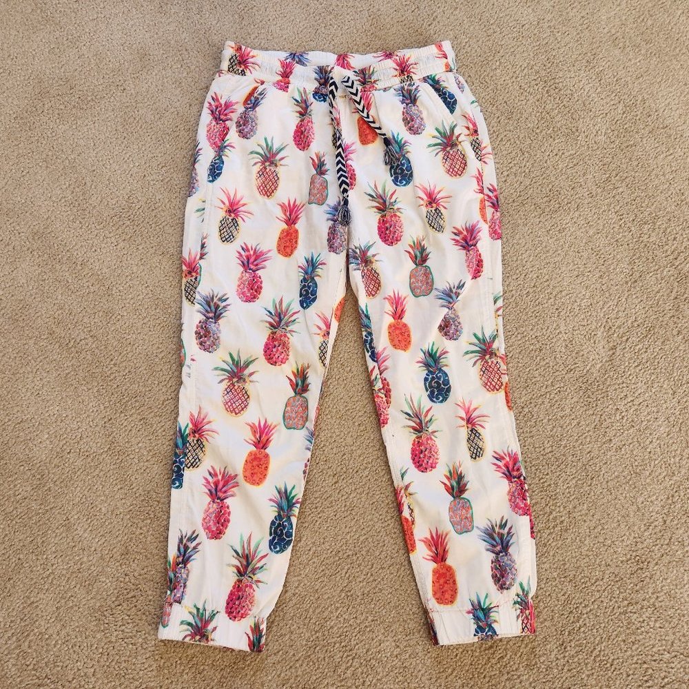NWOT J. Crew Seaside Pants in Ratti Painted Pineapple SUMMER